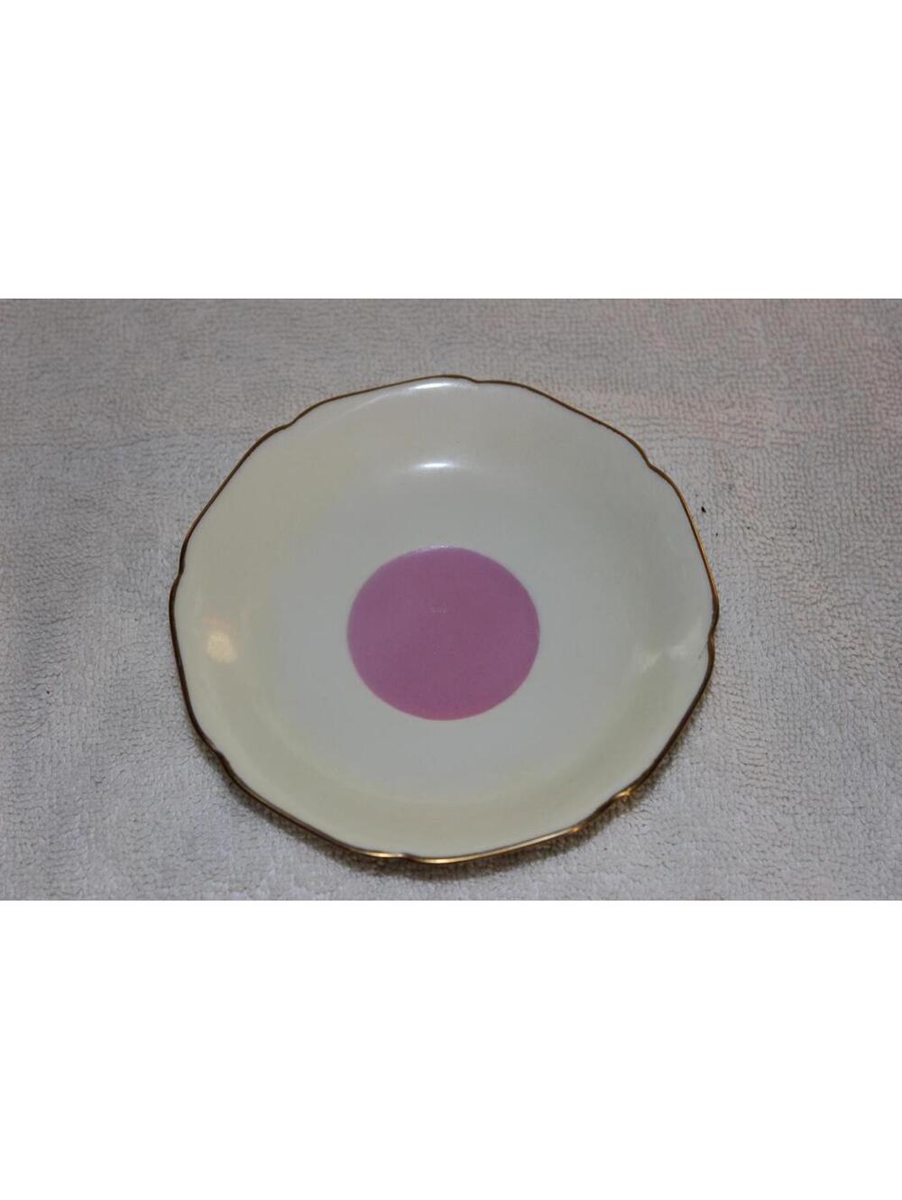 VINTAGE 1950’s NORITAKE CHINA HAND PAINTED IN JAPAN 4-5/8” SAUCER CREAM & PINK